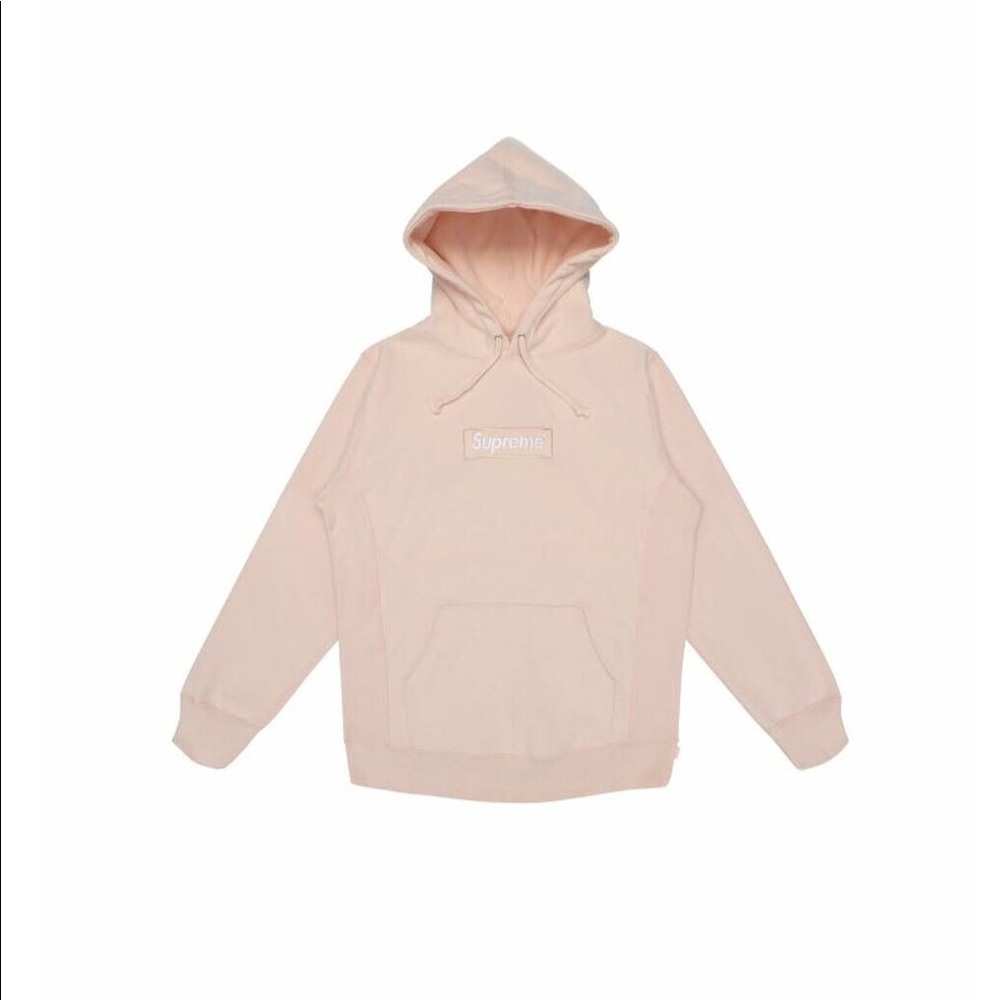 Supreme peach/pink bogo box hoodie /hoody -sz medium